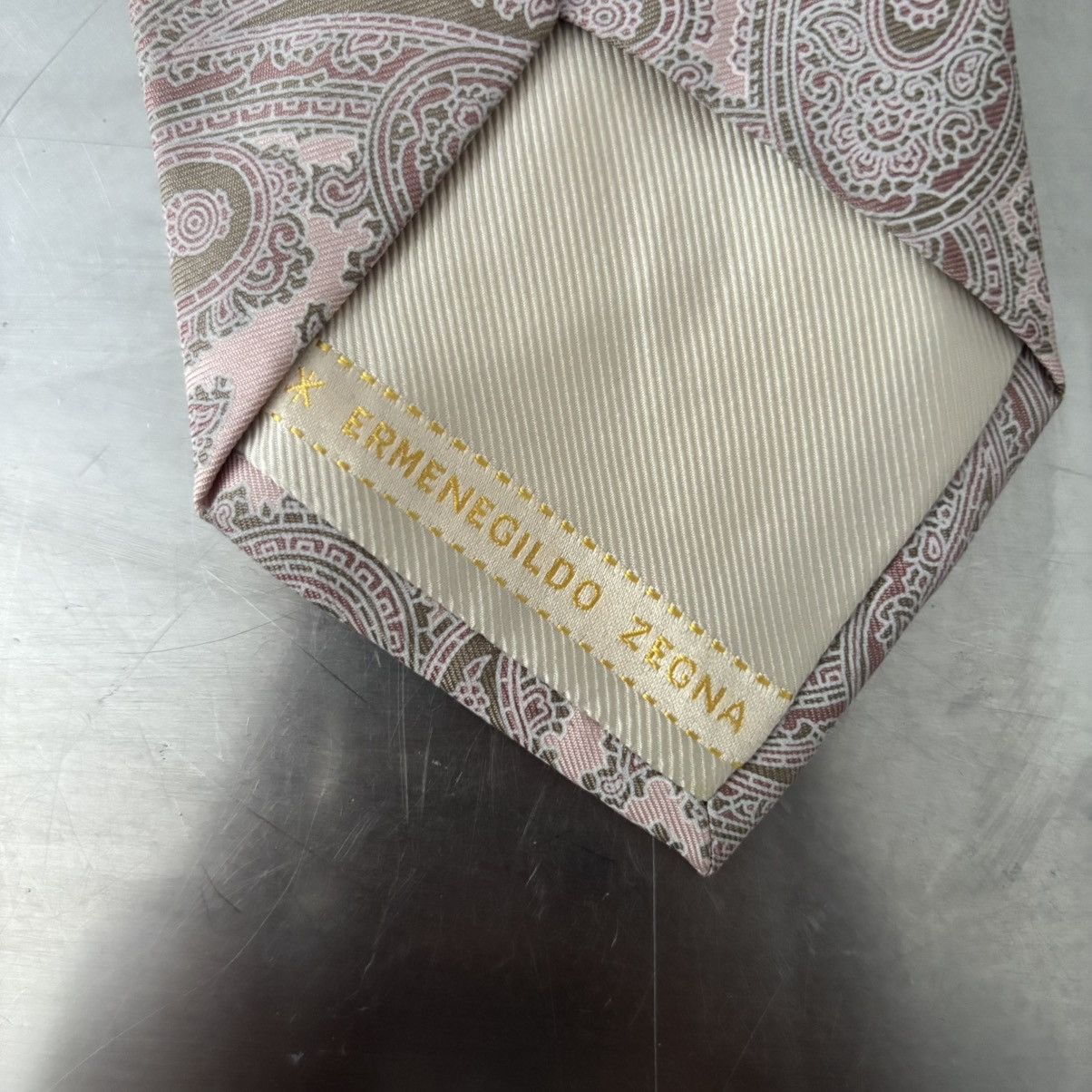 Ermenegildo Zegna Ermenegildo Zegna Light Pink Paisley Tie Size ONE SIZE - 2 Thumbnail