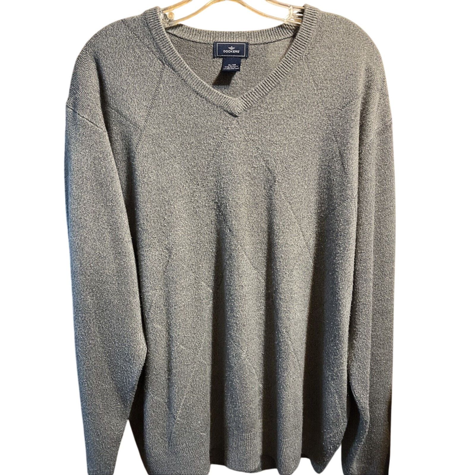 Dockers Dockers Sweater Men’s XL Grey Acrylic Pullover Long Sleeve Size US XL / EU 56 / 4 - 1 Thumbnail