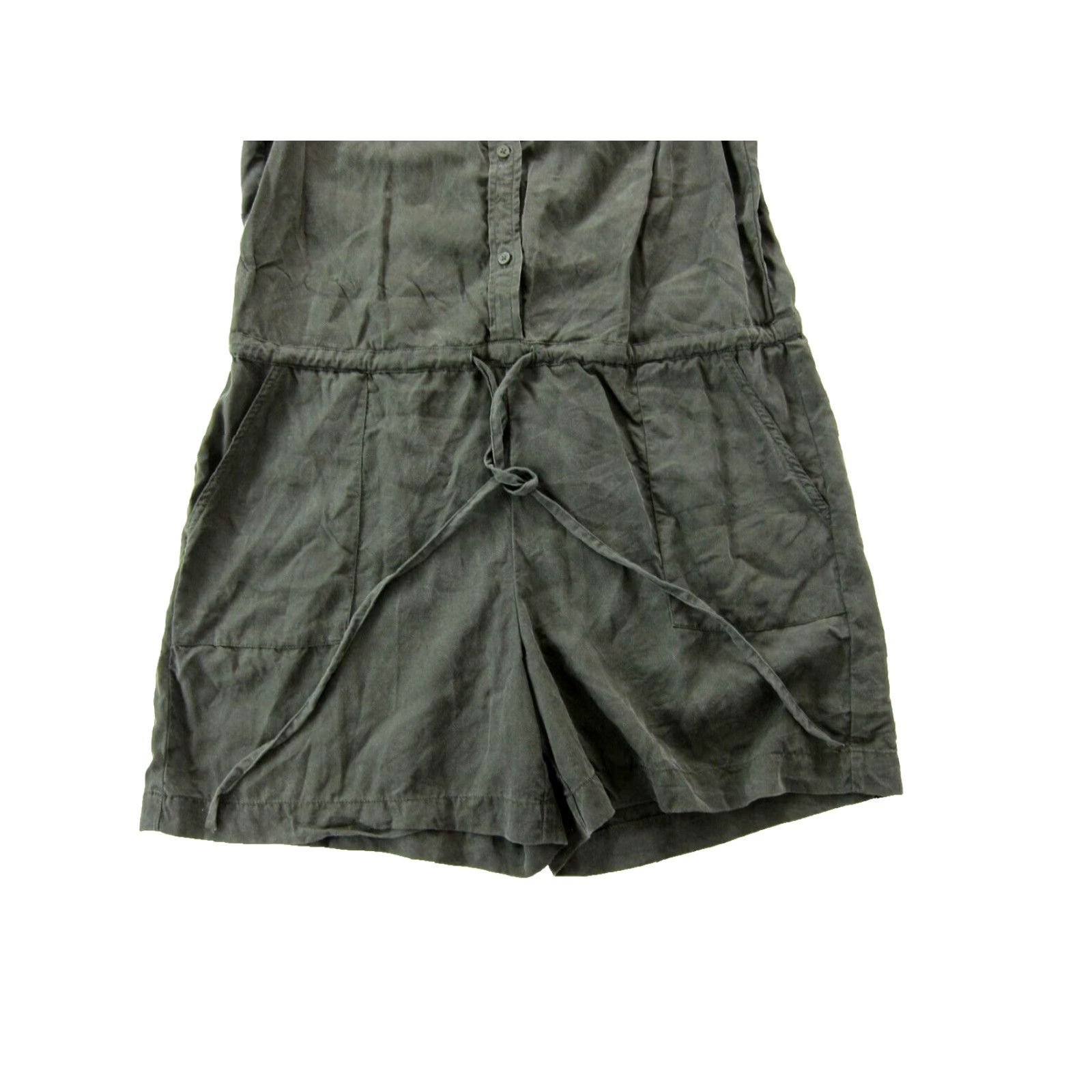 Banana Republic Banana Republic Rayon Army Green Collar Sleeveless Romper Jumpsuit Shorts 8 Size 30" / US 8 / IT 44 - 7 Thumbnail