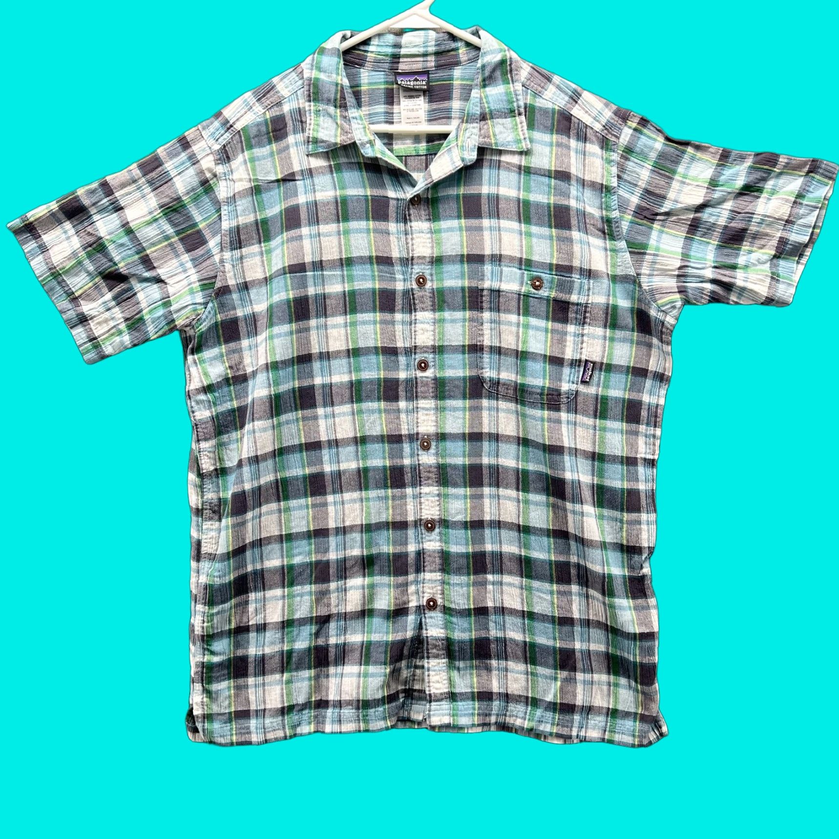 Patagonia Patagonia Shirt Men Large Blue Plaid Button-Up Short Sleeve Casual Formal Workwear 52921 A/C Size US L / EU 52-54 / 3 - 1 Thumbnail