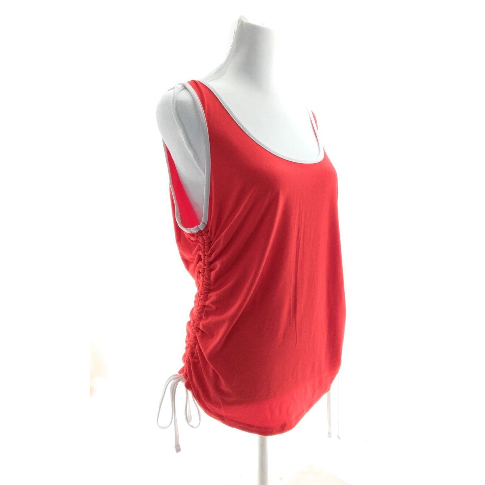 Other Derek Heart Red Ruched Side Tank Top - Women's Plus Size 1X Size XL / US 12-14 / IT 48-50 - 1 Thumbnail