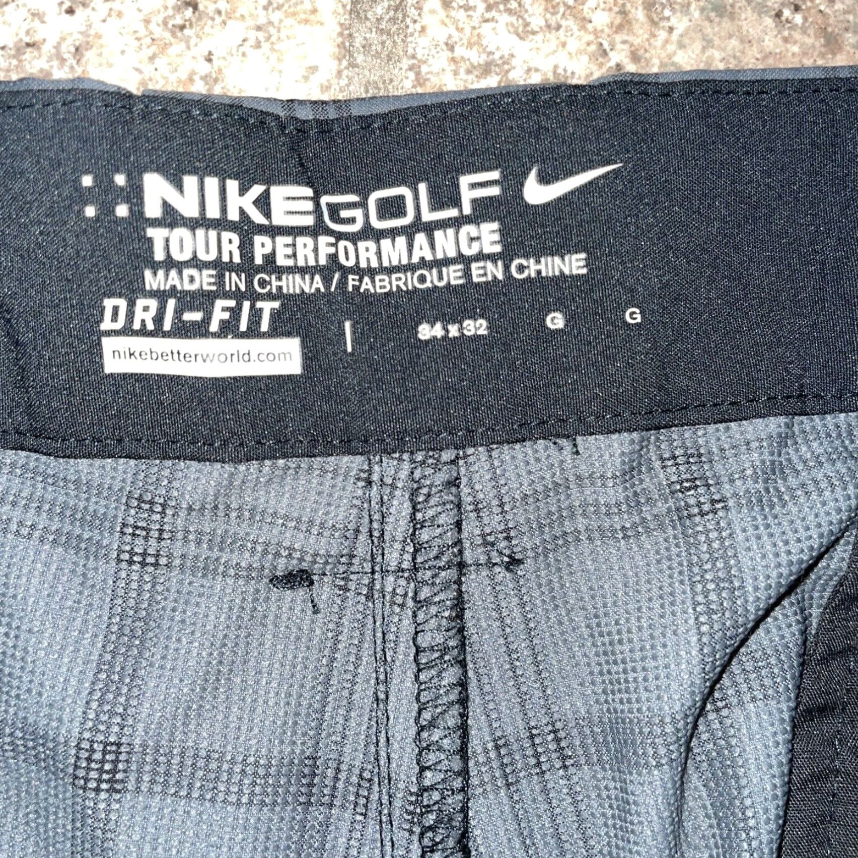 Nike Nike Golf Pants Gray Plaid Dry Fit Men's 34x26 Regular Size US 34 / EU 50 - 3 Thumbnail
