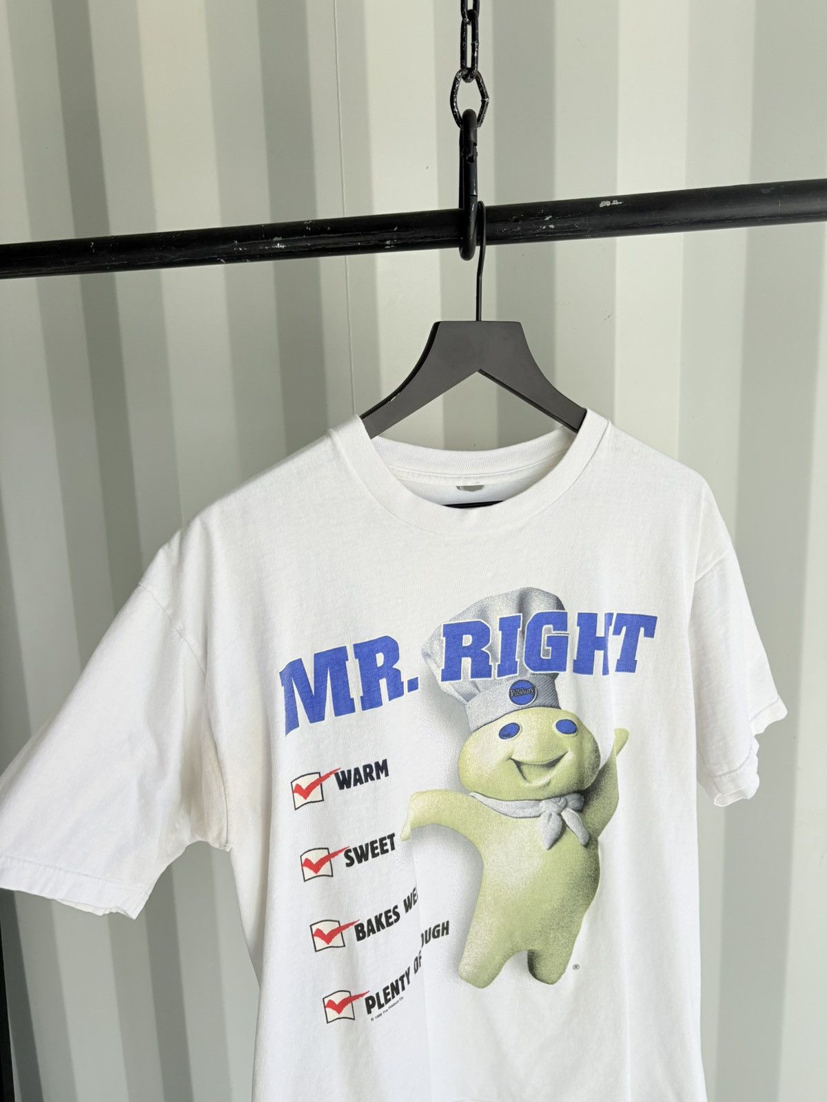 Vintage Mr Right Thrashed Faded Distressed Shirt GRUNGE Thrashed Rap Size US L / EU 52-54 / 3 - 3 Thumbnail