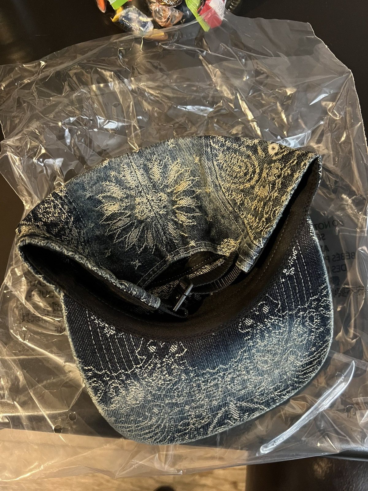 Supreme Bandana Jacquard Denim Camp Cap Blue Size ONE SIZE - 3 Thumbnail