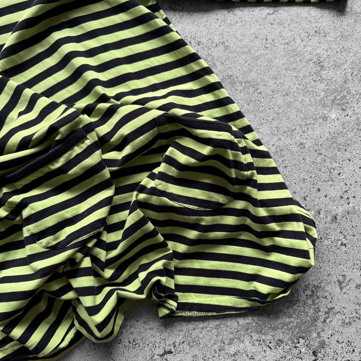Marimekko Marimekko Black Green Striped 3/4 Sleeve T-Shirt Dress Size S / US 4 / IT 40 - 4 Thumbnail