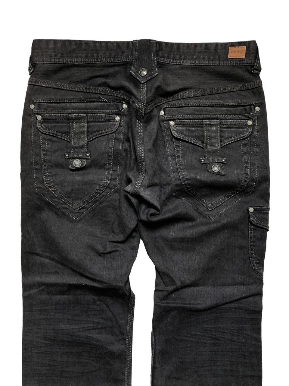 If Six Was Nine × Le Grande Bleu (L.G.B.) × Nicole Club Nicole Club for Men Studded Leather Pocket Flare Denim Pants Size US 32 / EU 48 - 9 Thumbnail