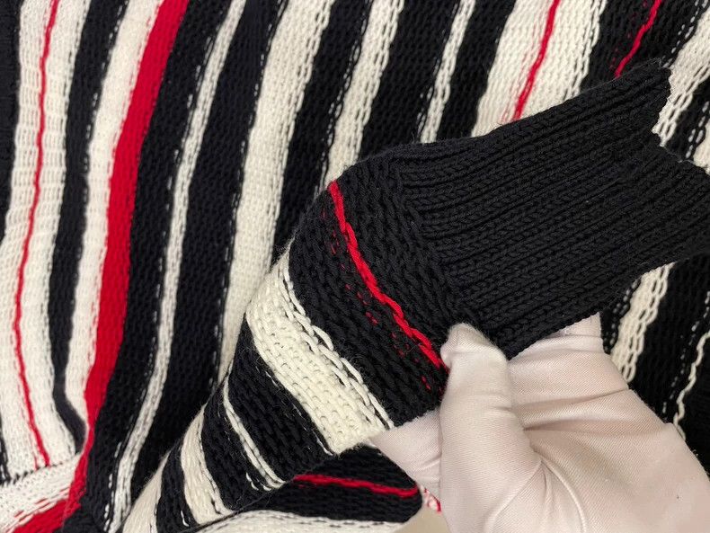 Thom Browne Thom Browne White and black striped cotton sweater Size US M / EU 48-50 / 2 - 3 Thumbnail