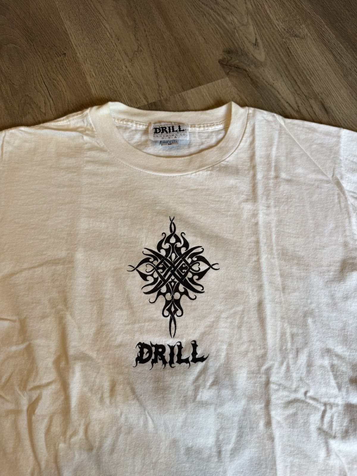 Vintage VINTAGE 90’S DRILL WHITE T SHIRT Size US M / EU 48-50 / 2 - 5 Thumbnail