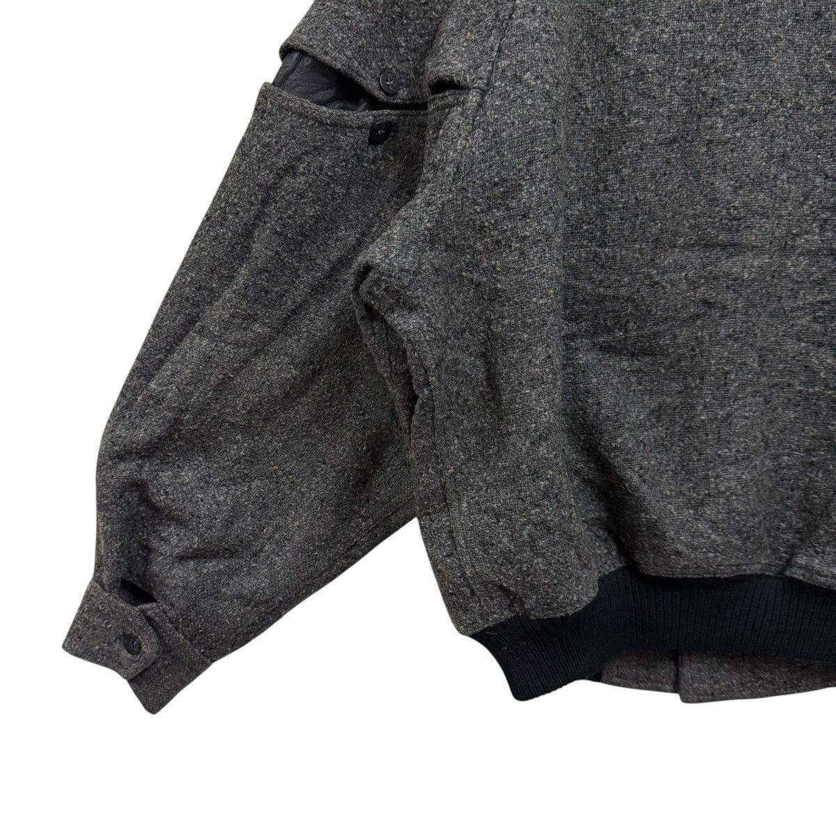 Tete Homme Vtg 90s TETE HOMME Katoh Kazutaka Wool Bomber Jacket Size US XL / EU 56 / 4 - 9 Thumbnail