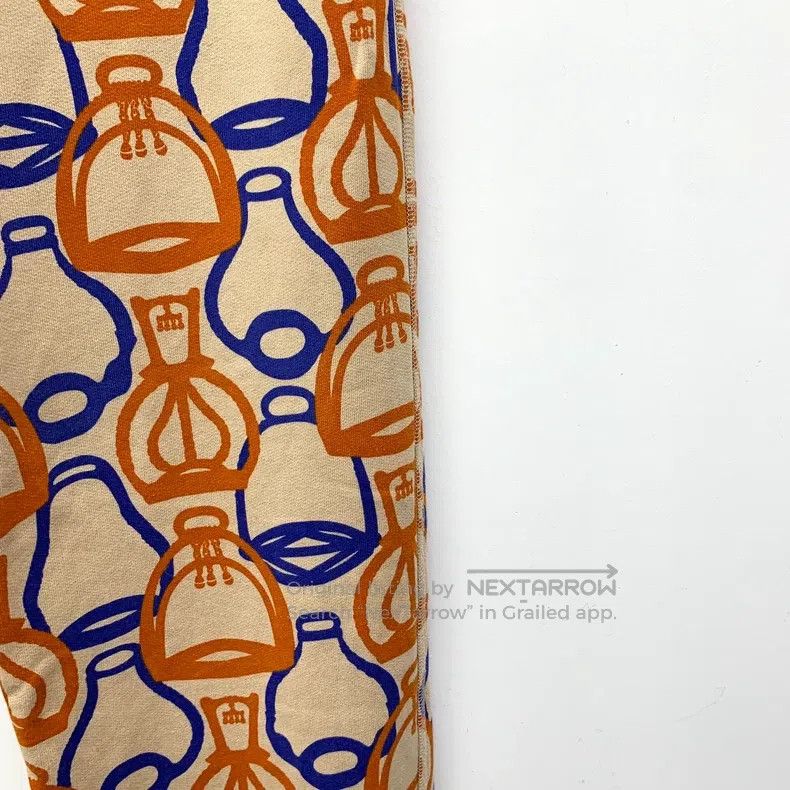 Hermes Hermes Color-block stirrup fantasy print cotton drawstring Size 42" / US 20 - 4 Thumbnail