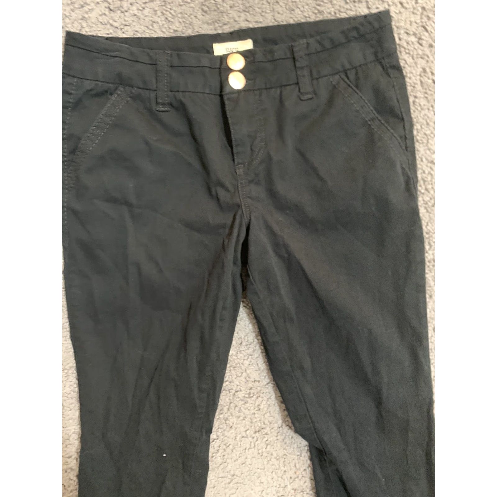 BKE BKE Women Pants Adult Women 27W Black Flat Front Cropped Ankle Buckle Casual Size 27" / US 4 / IT 40 - 5 Thumbnail