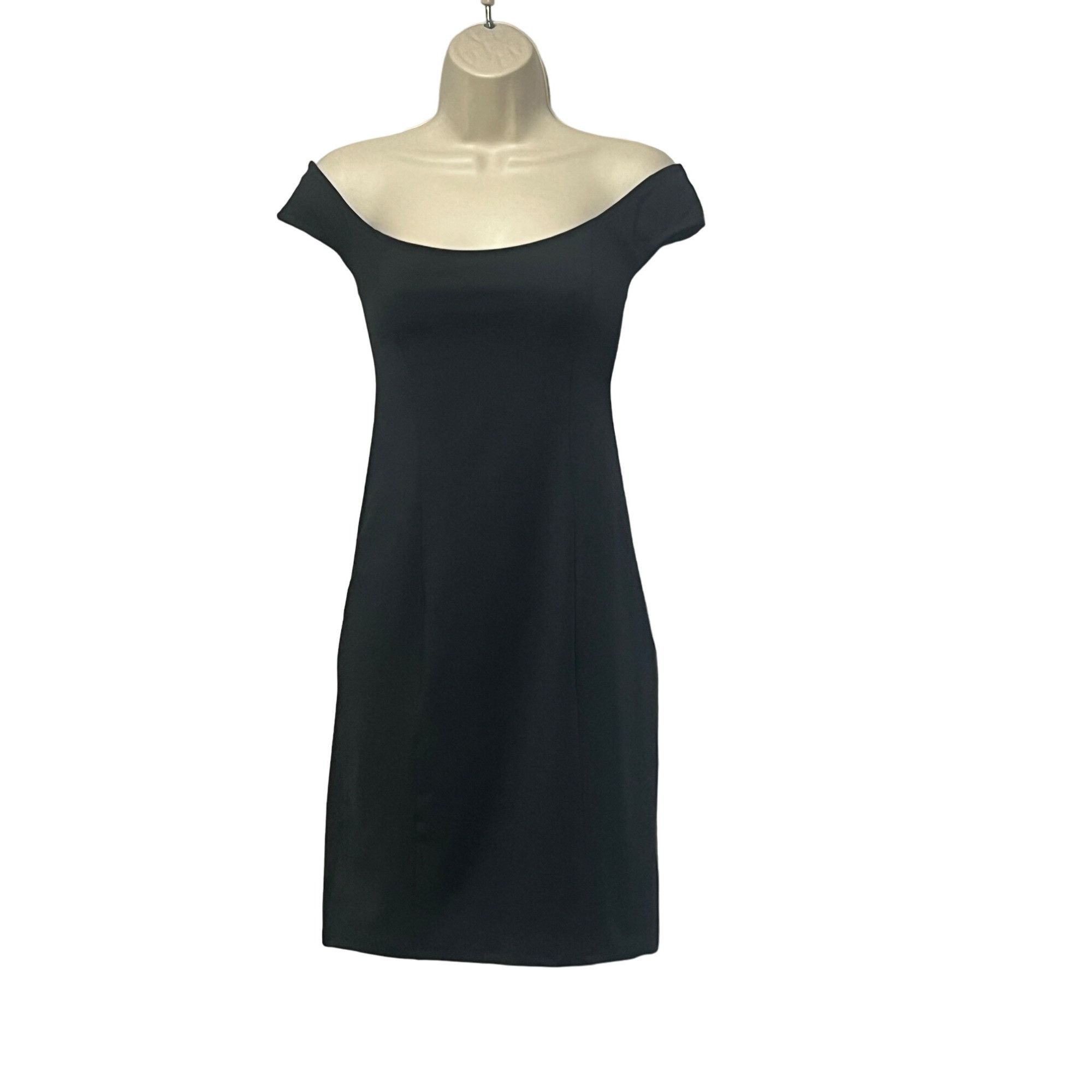 Other Open Edit Off the Shoulder Sheath Dress, Black, XXS Size XXS / US 00 / IT 34 - 8 Thumbnail