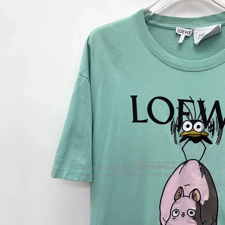 Loewe Loewe Green Logo Letter Cartoon Printed Cotton Crew Neck S Size M / US 6-8 / IT 42-44 - 3 Thumbnail