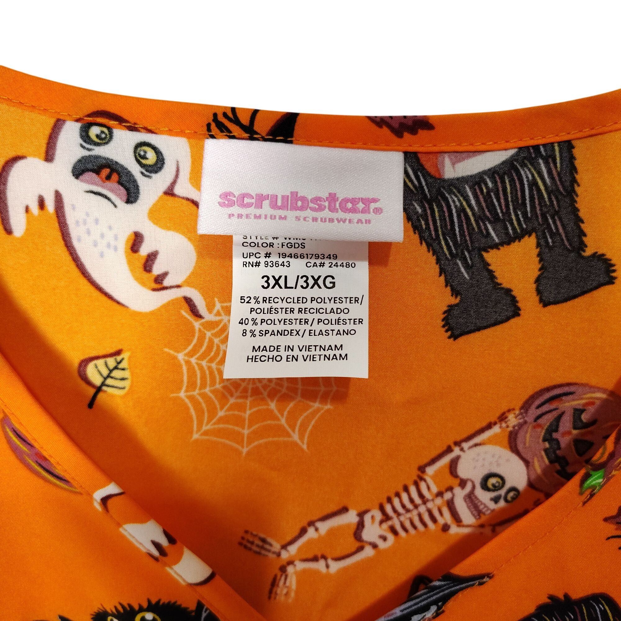 Other Scrubstar Womens 3XL Fright Friends Halloween Print Theme V Size 3XL / US 20-22 - 3 Thumbnail