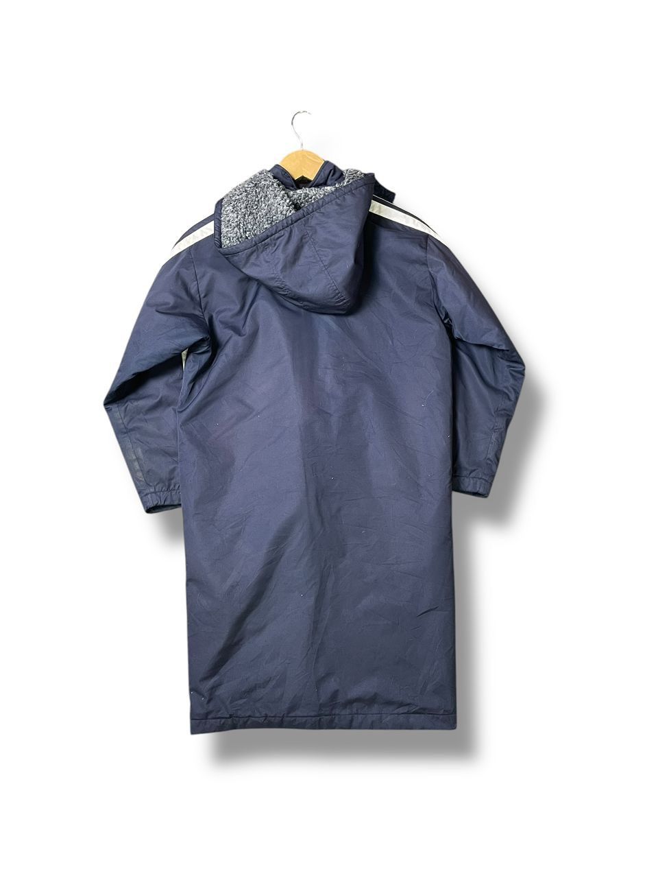 Adidas × Vintage Adidas Long Jacket With Hoodie Zipper/Buttons (2) Size US S / EU 44-46 / 1 - 3 Thumbnail