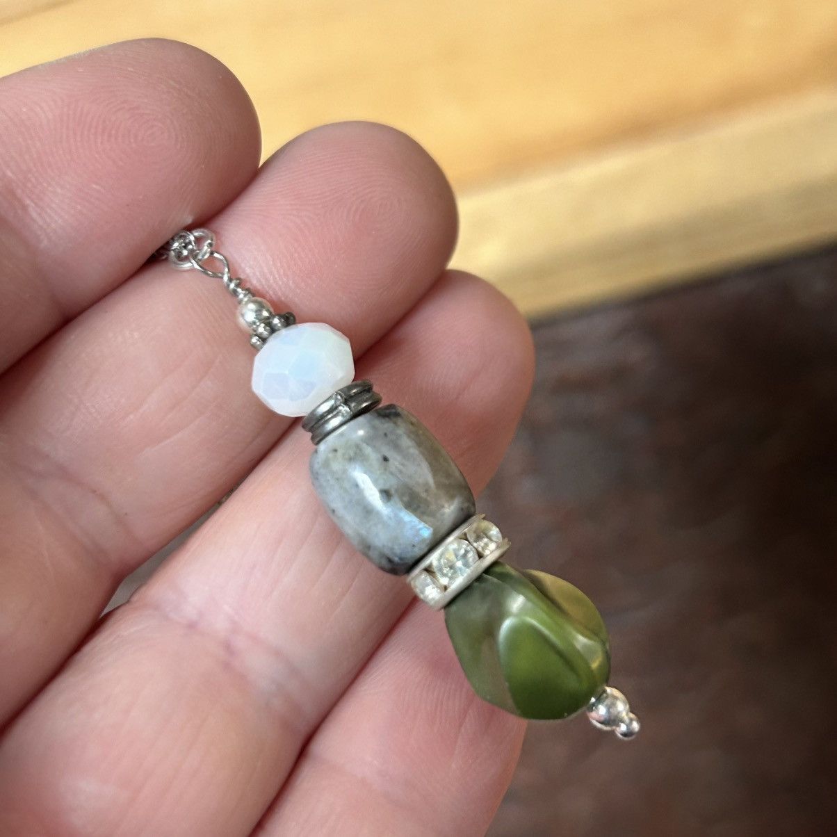 Handmade Handcrafted faceted crystal labradorite pendant necklace Size ONE SIZE - 1 Thumbnail