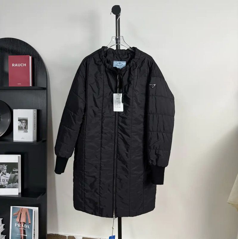 Prada Prada Black Polyester Women's Puffer Coat Size M / US 6-8 / IT 42-44 - 1 Thumbnail
