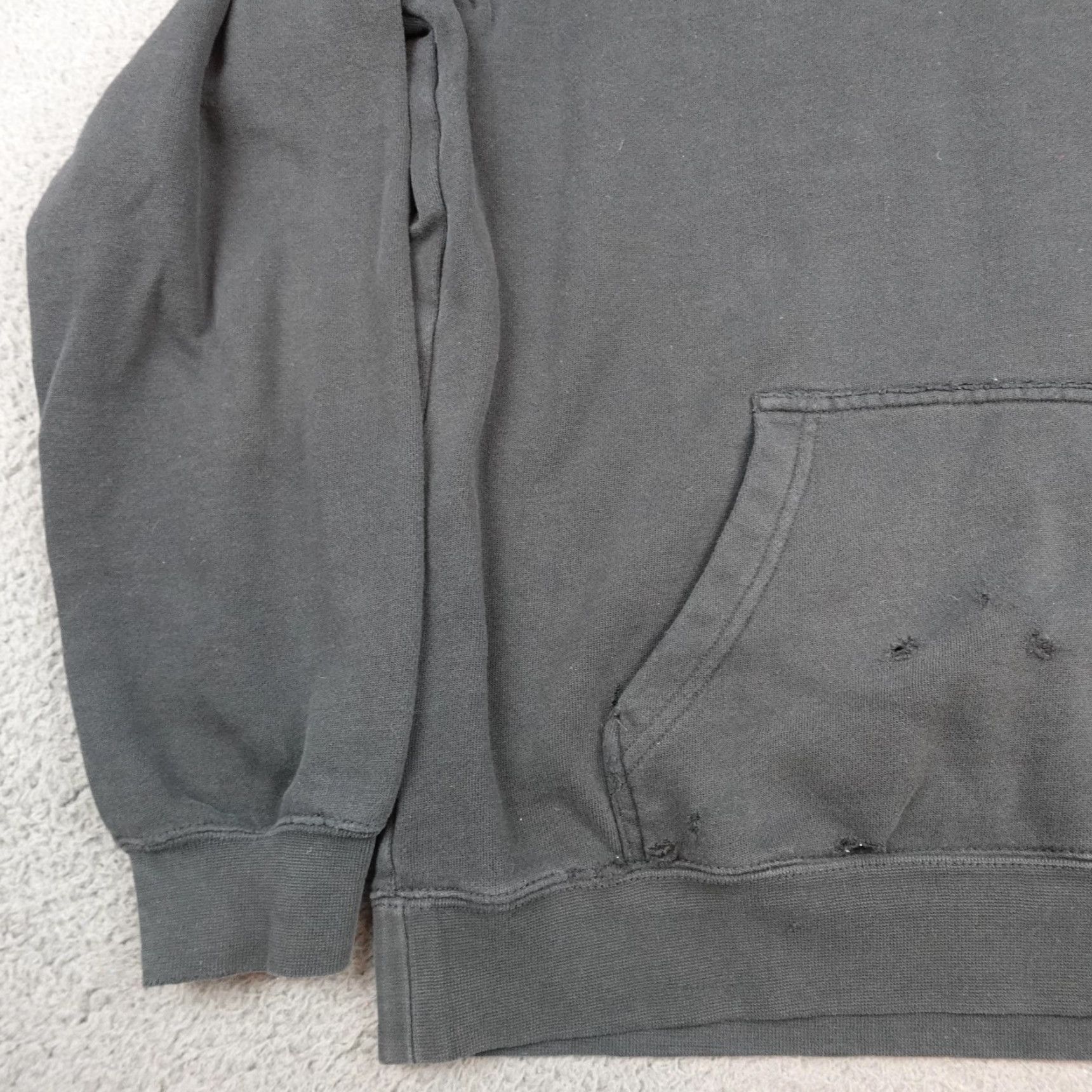 Logo 7 Klim Hoodie Mens Small Black Pullover Sweatshirt American Flag Distressed Logo Hooded Graphic Print Pockets Drawstring Size US S / EU 44-46 / 1 - 4 Thumbnail