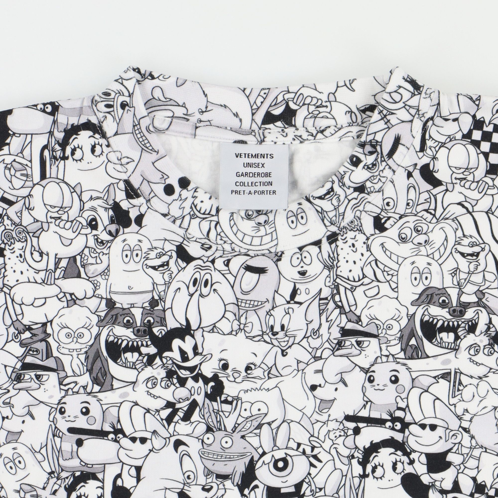 Vetements Monochrome Cartoon Mania Oversized T-Shirt Size S / US 4 / IT 40 - 6 Thumbnail