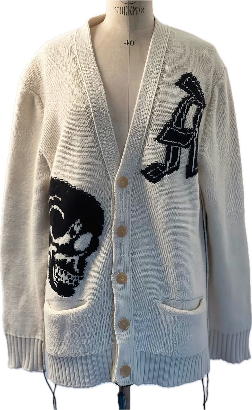 Alexander McQueen SKULL KNITTED CARDIGAN SWEATER | Grailed