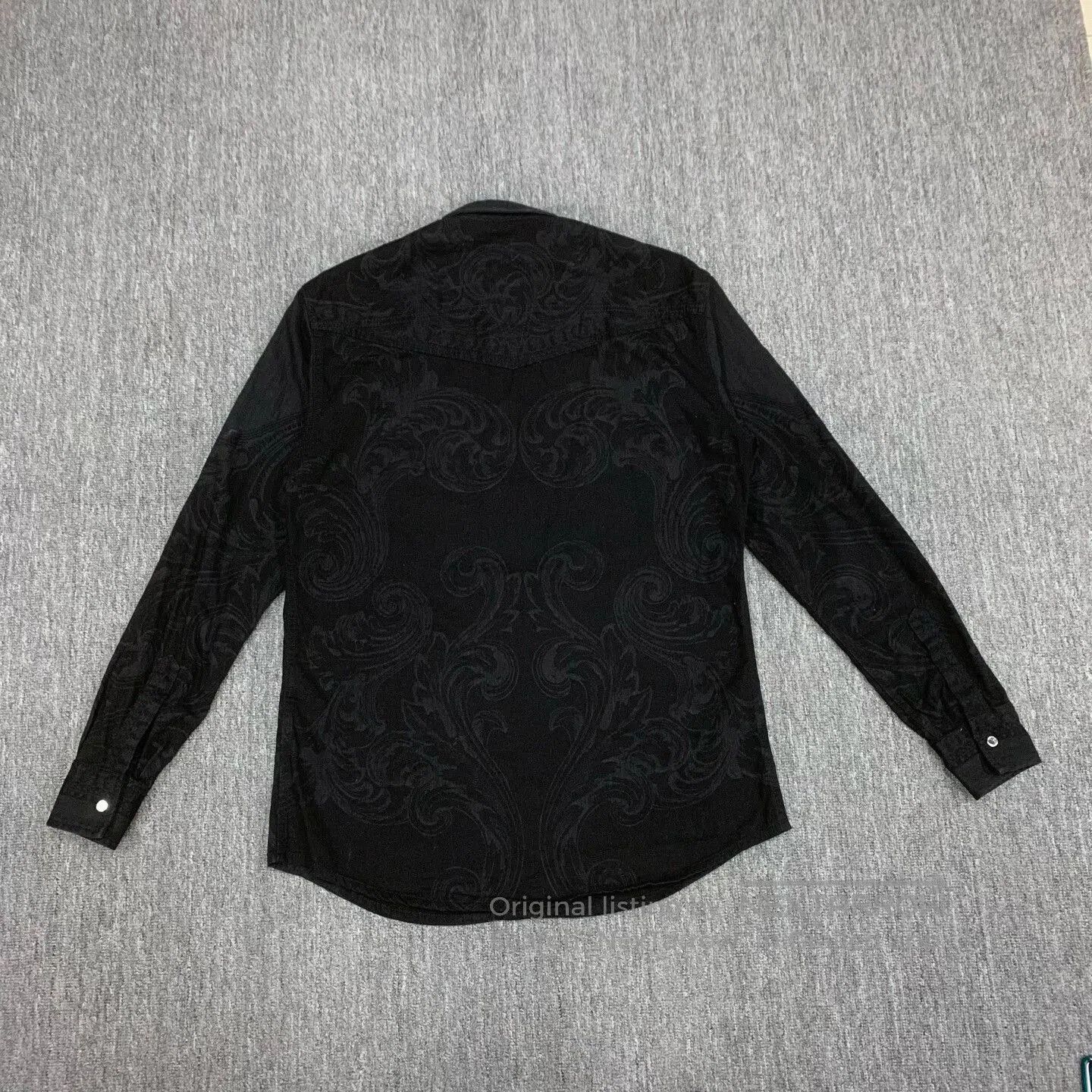 Versace versace black patterned long sleeve shirt. Size US M / EU 48-50 / 2 - 2 Thumbnail
