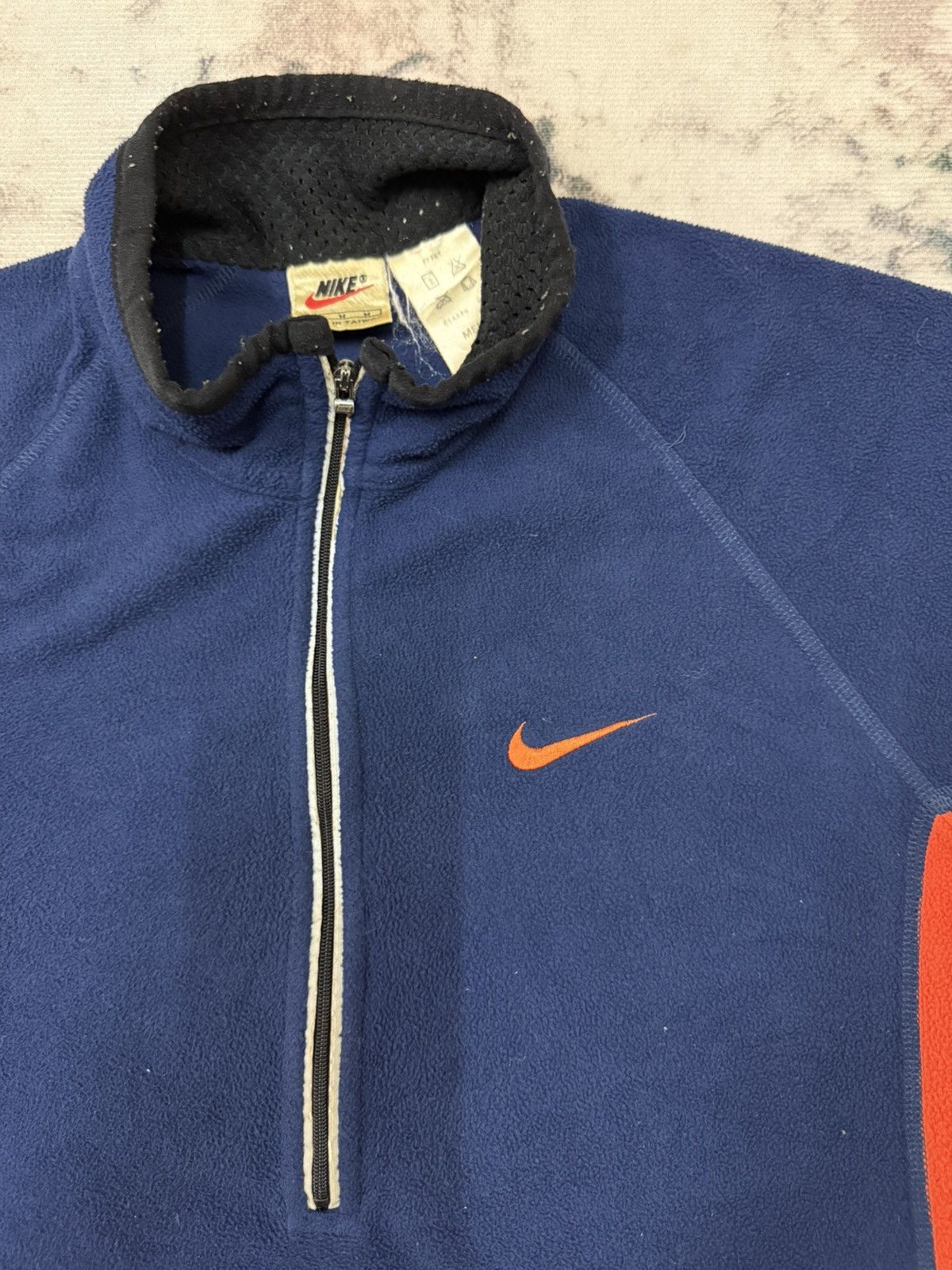 Nike × Vintage Vintage 90s Nike Thermafit Halfzipper Fleece Sweater Size US S / EU 44-46 / 1 - 5 Thumbnail