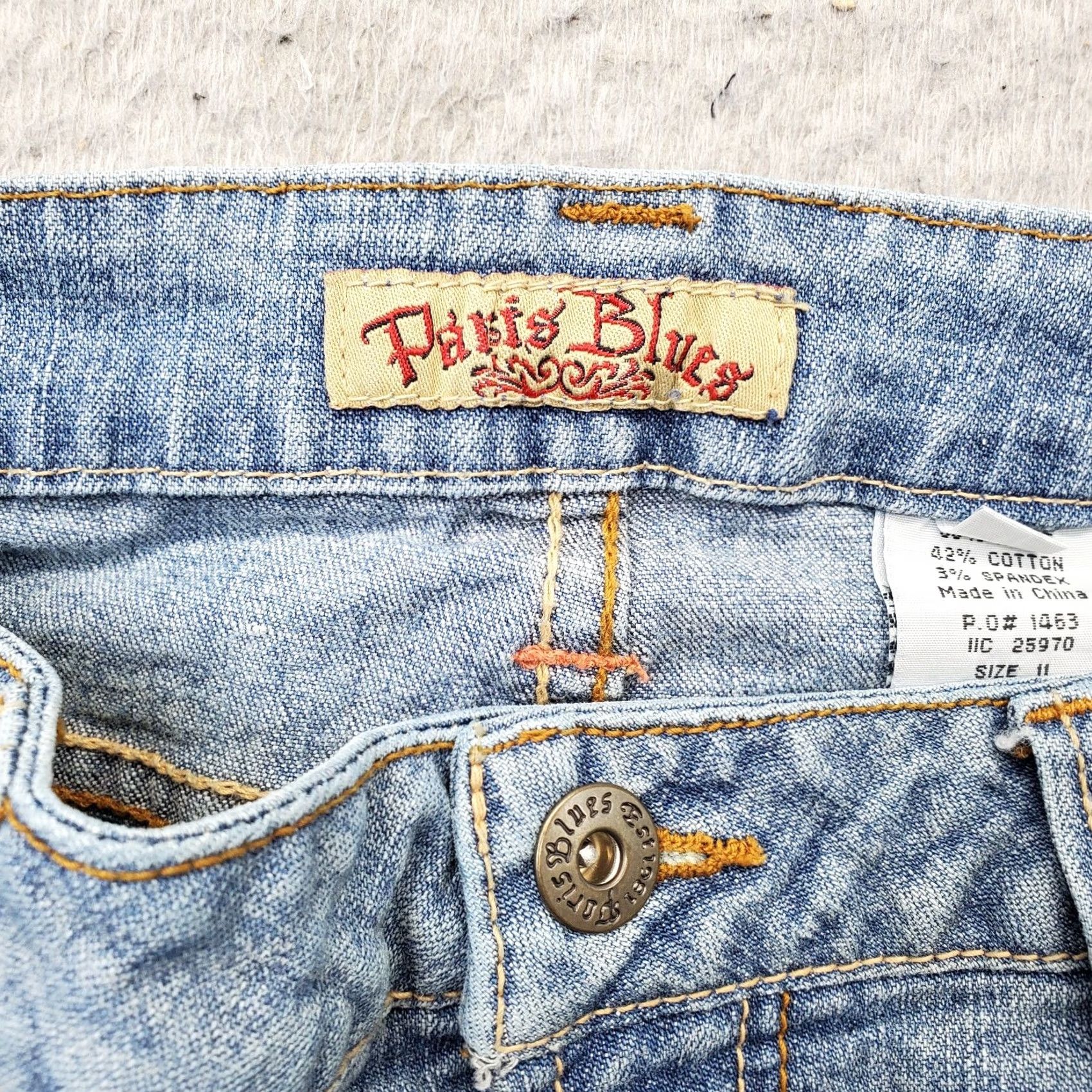 Vintage Paris Blues Jeans Womens 11 Blue Denim 5-Pocket Design Cuffed Hem Straight Leg Jeans Women’s 11 Blue Denim 5-Pocket Design Cuffed Hem Size 32" / US 10 / IT 46 - 6 Thumbnail