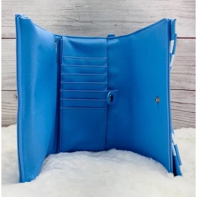 Disney Loungefly Minnie Mouse Daisy Retro Blue Polka Dot Crossbody Size ONE SIZE - 4 Thumbnail