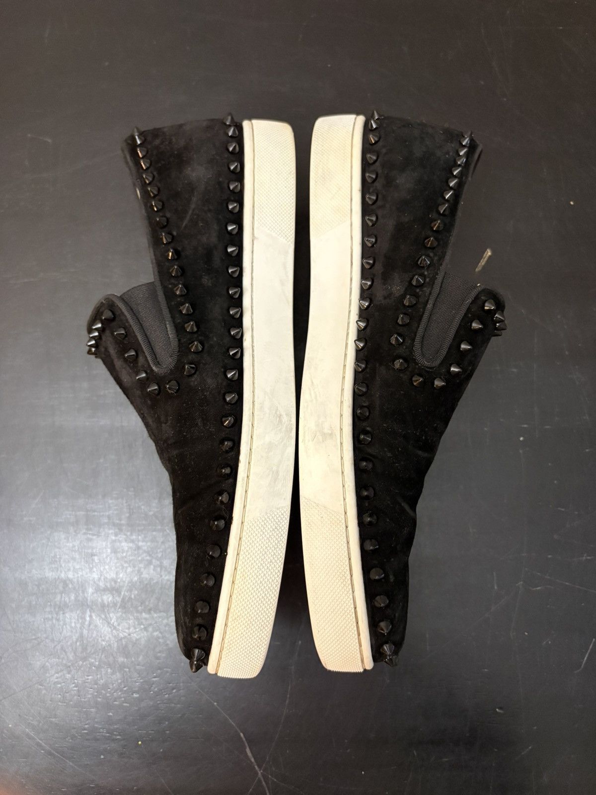 Christian Louboutin Christian Louboutin Red Bottom Pik Boat Spike Sneakers Black Size US 9.5 / EU 42-43 - 3 Thumbnail