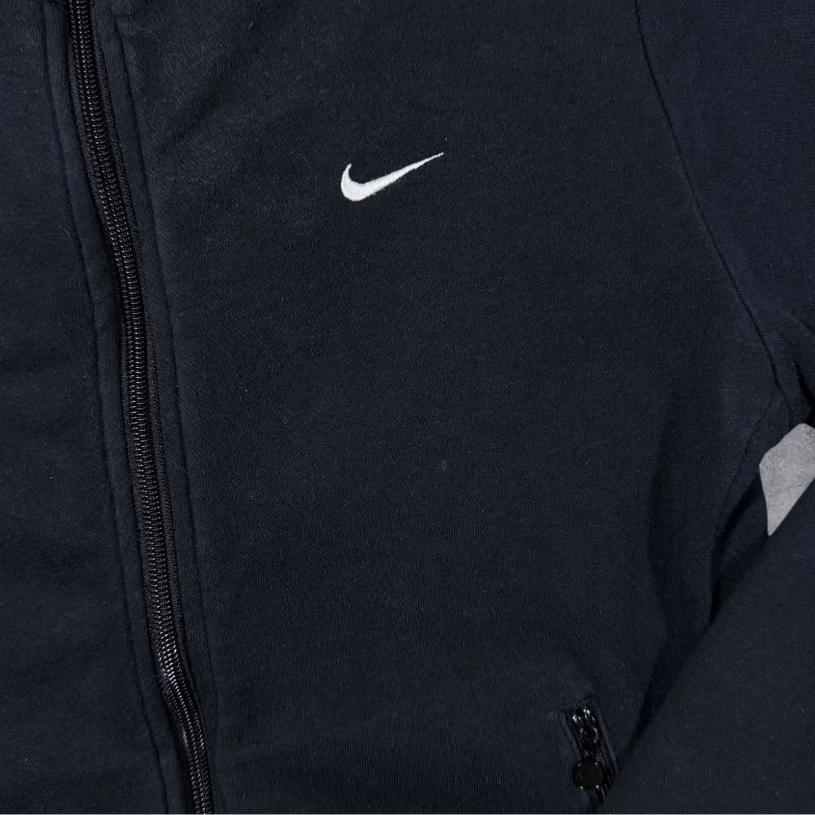 Nike Nike Classic Embroidered Mini Swoosh Logo Black Full Zip Sweatshirt Women's L Size L / US 10 / IT 46 - 6 Thumbnail