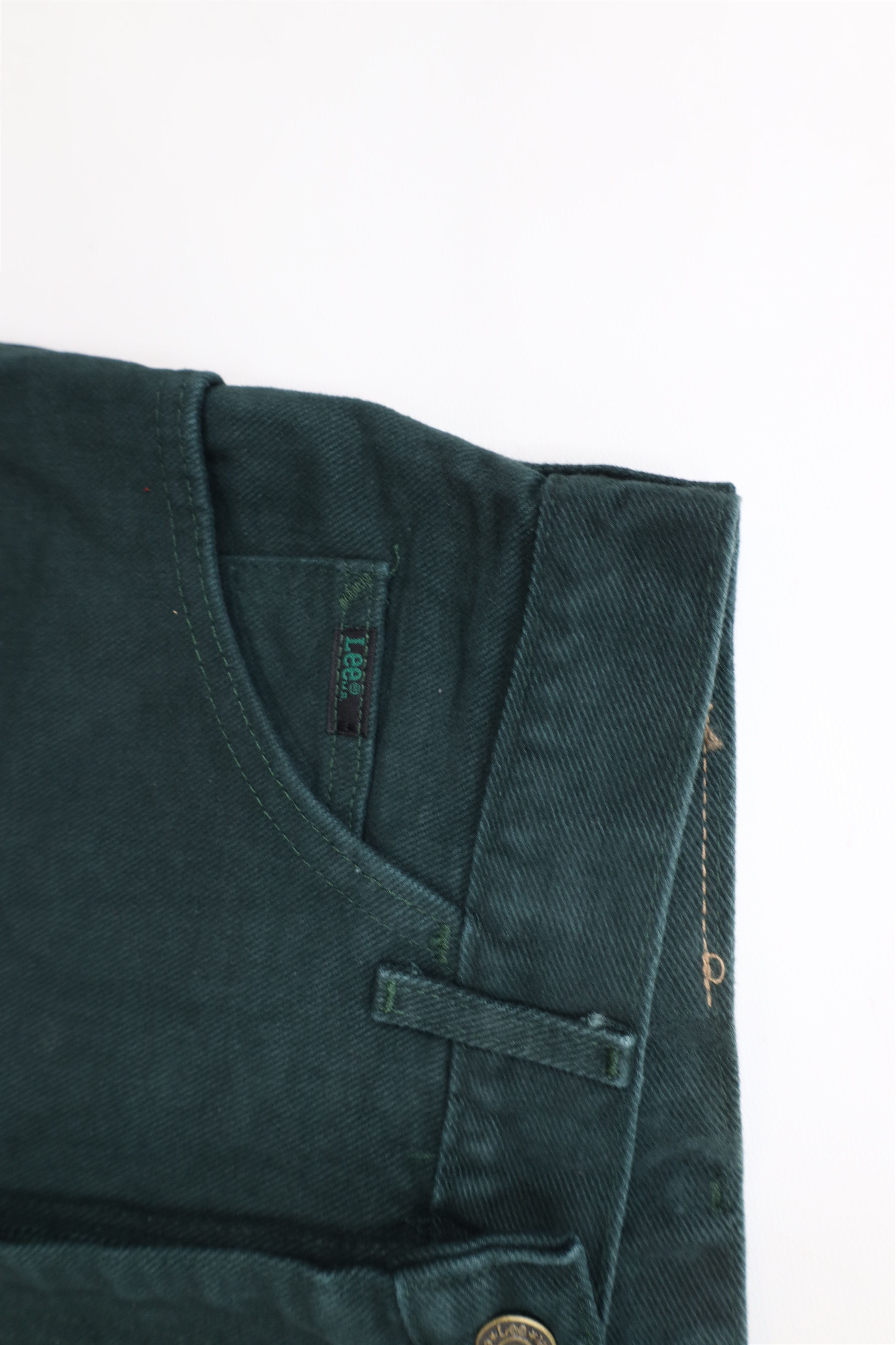 Lee × Vintage Deadstock Vintage 90s Lee Fit Tapered Leg Jeans Green USA Size 28" / US 6 / IT 42 - 8 Thumbnail