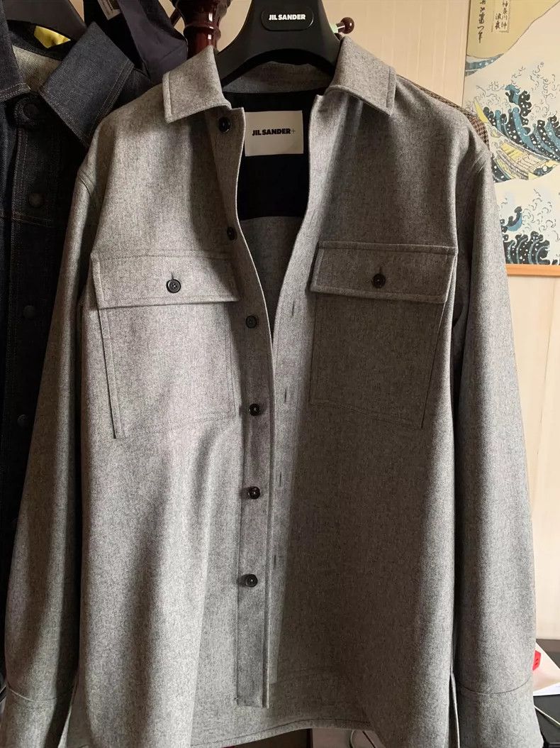 Jil Sander Jil Sander Wool silhouette shirt jacket Size US S / EU 44-46 / 1 - 6 Thumbnail