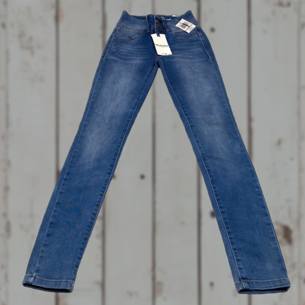 Vintage VINTAGE Wallflower Jeans The Sassy High Rise Skinny Stretch Waist Womens Size 0/24 Size 25" / US 0 / IT 36 - 1 Thumbnail