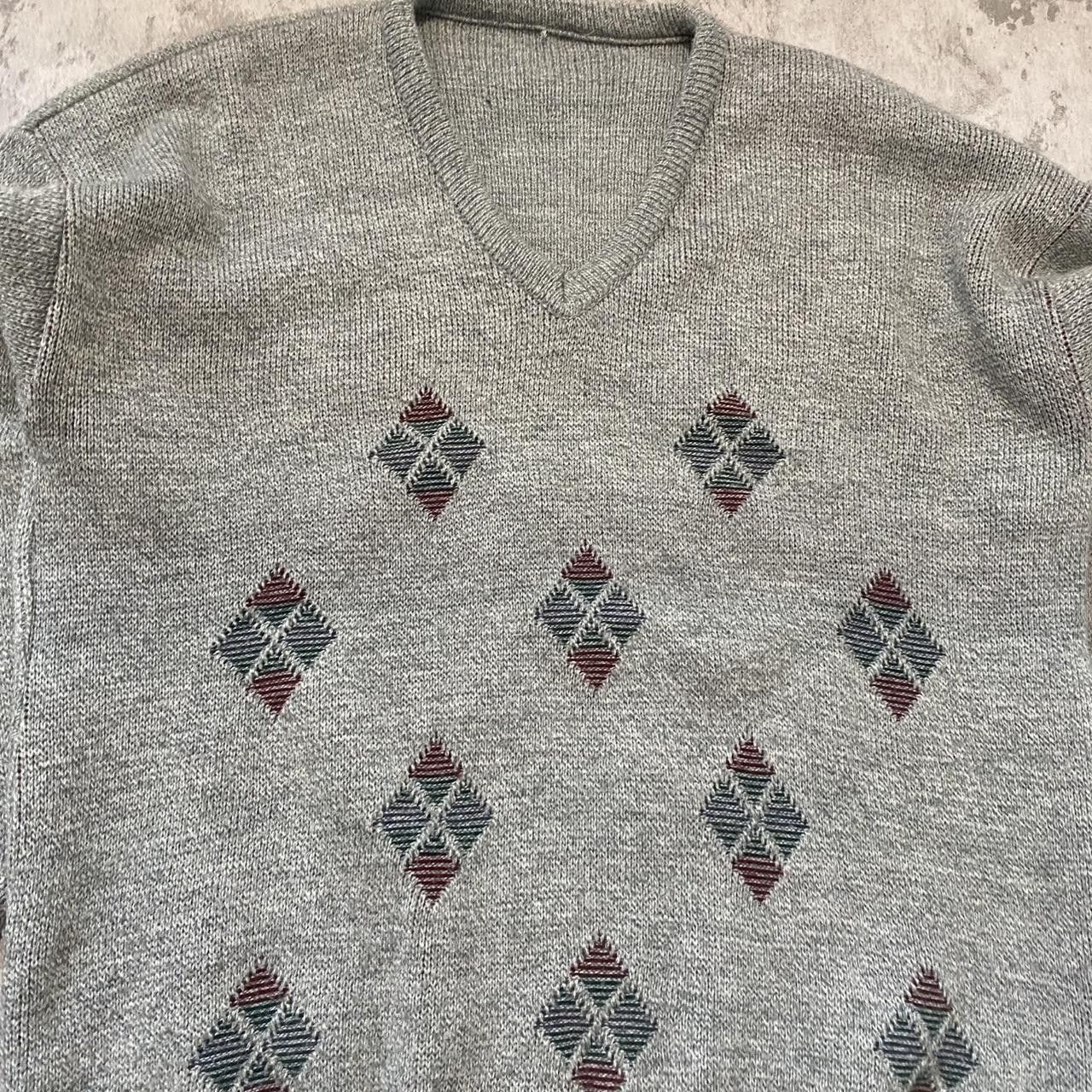 Other Grey vintage 90s knitted jumper knitwear Size US L / EU 52-54 / 3 - 3 Thumbnail