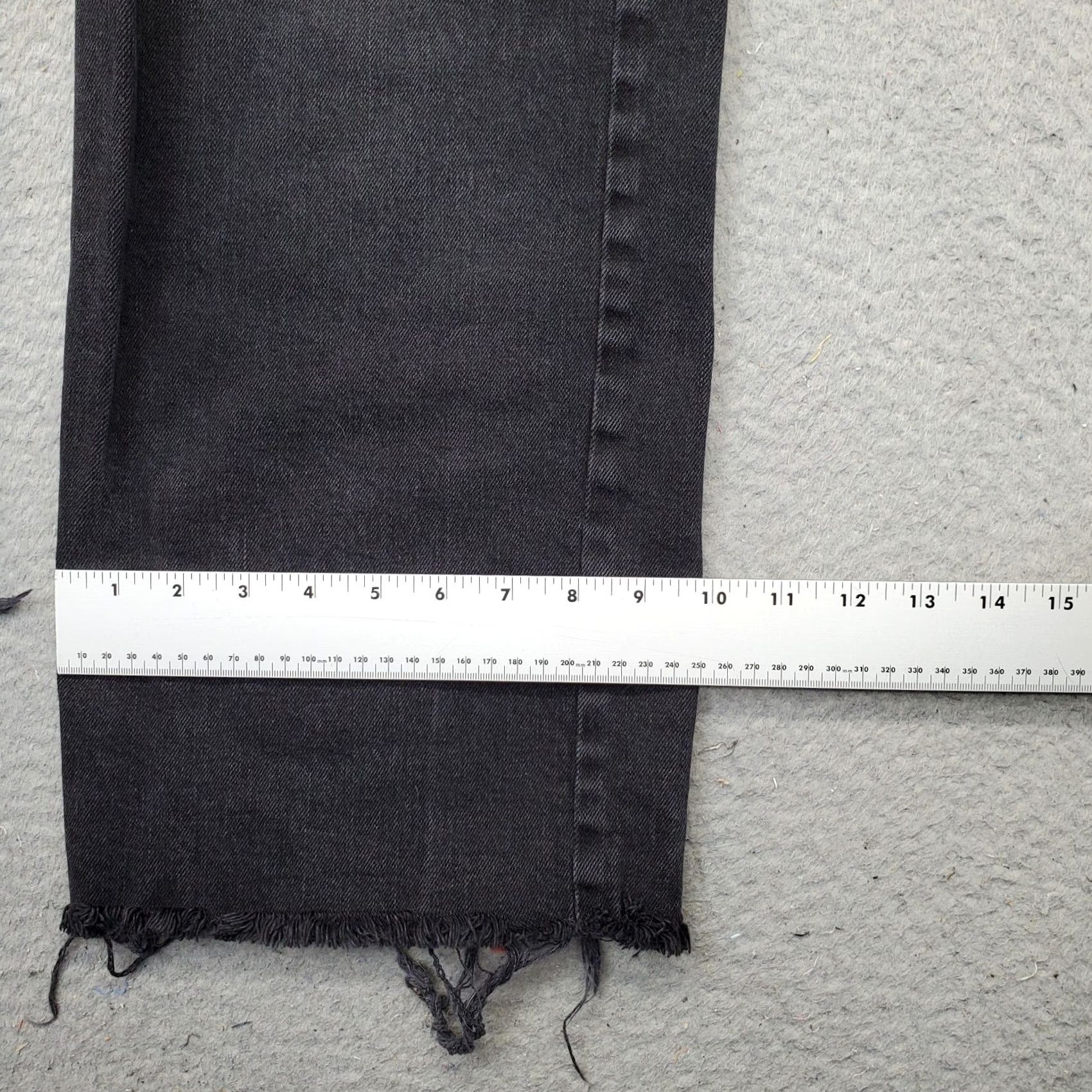 Old Navy Old Navy Jeans Womens 0 Black Denim Stretch Raw Hem Extra High Rise Wide Leg Jeans Womens 0 Black Denim Stretch Wide Leg Size 25" / US 0 / IT 36 - 5 Thumbnail