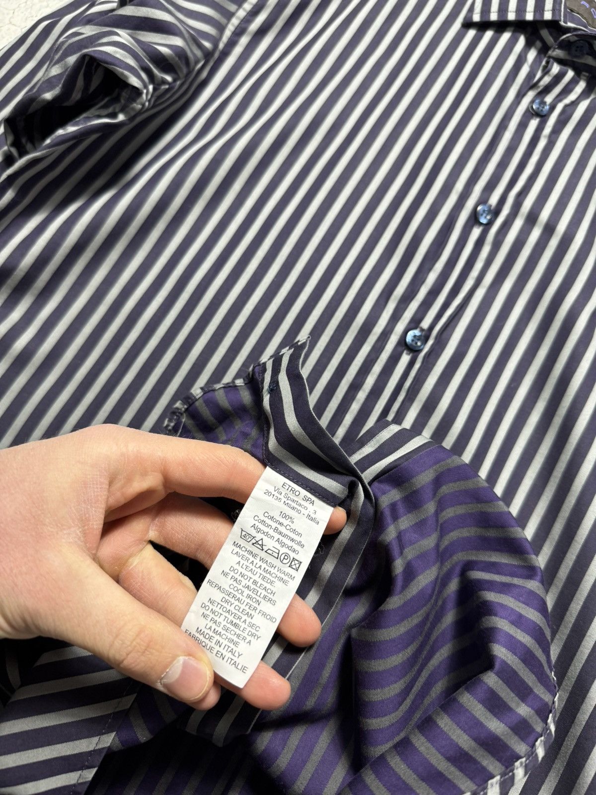 Etro Etro Striped Button Up Luxury Shirt Size US S / EU 44-46 / 1 - 7 Thumbnail
