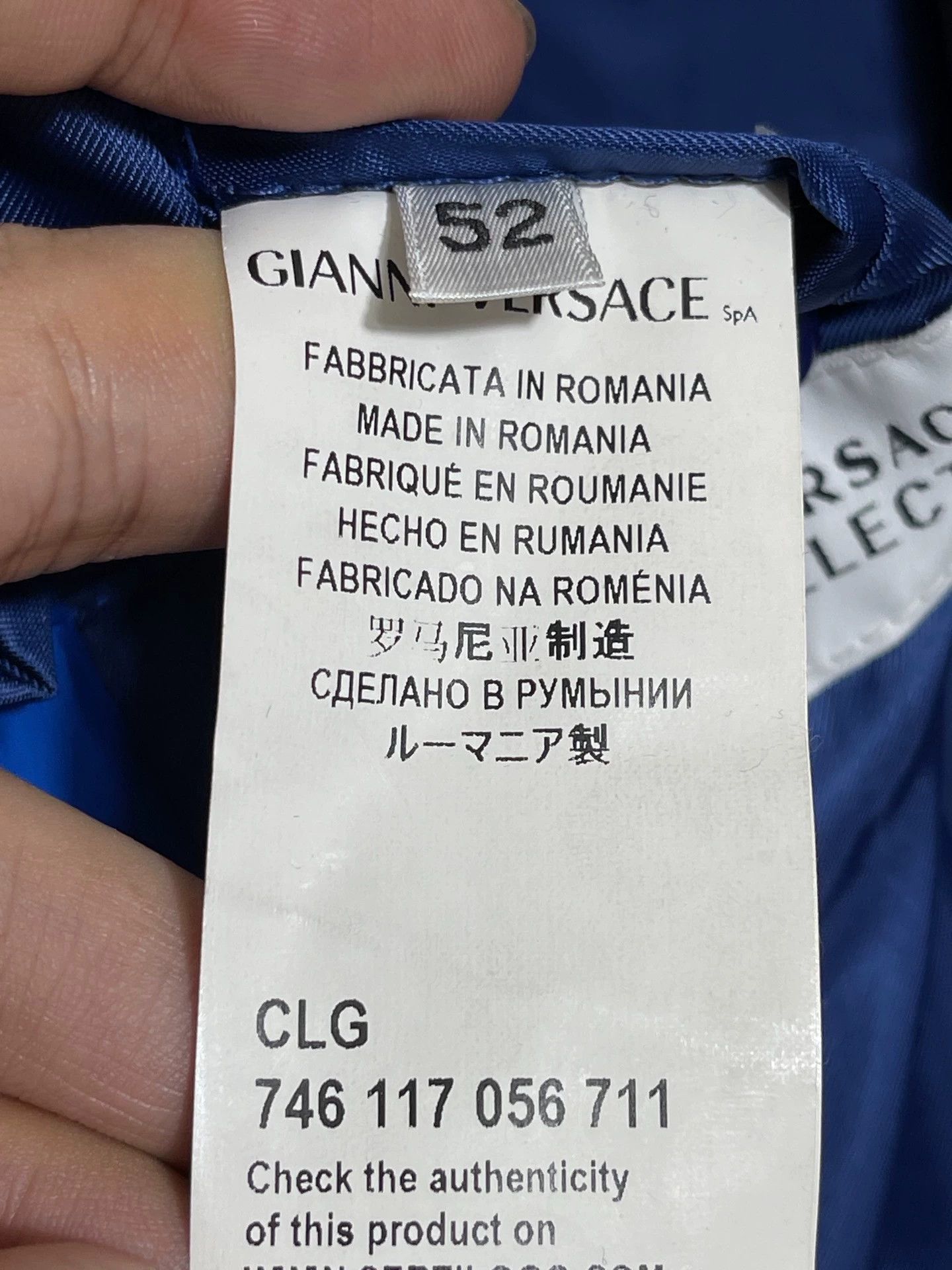 Versace Versace Slim Fit Royal Blue Lightweight Jacket 52 Size US L / EU 52-54 / 3 - 8 Thumbnail