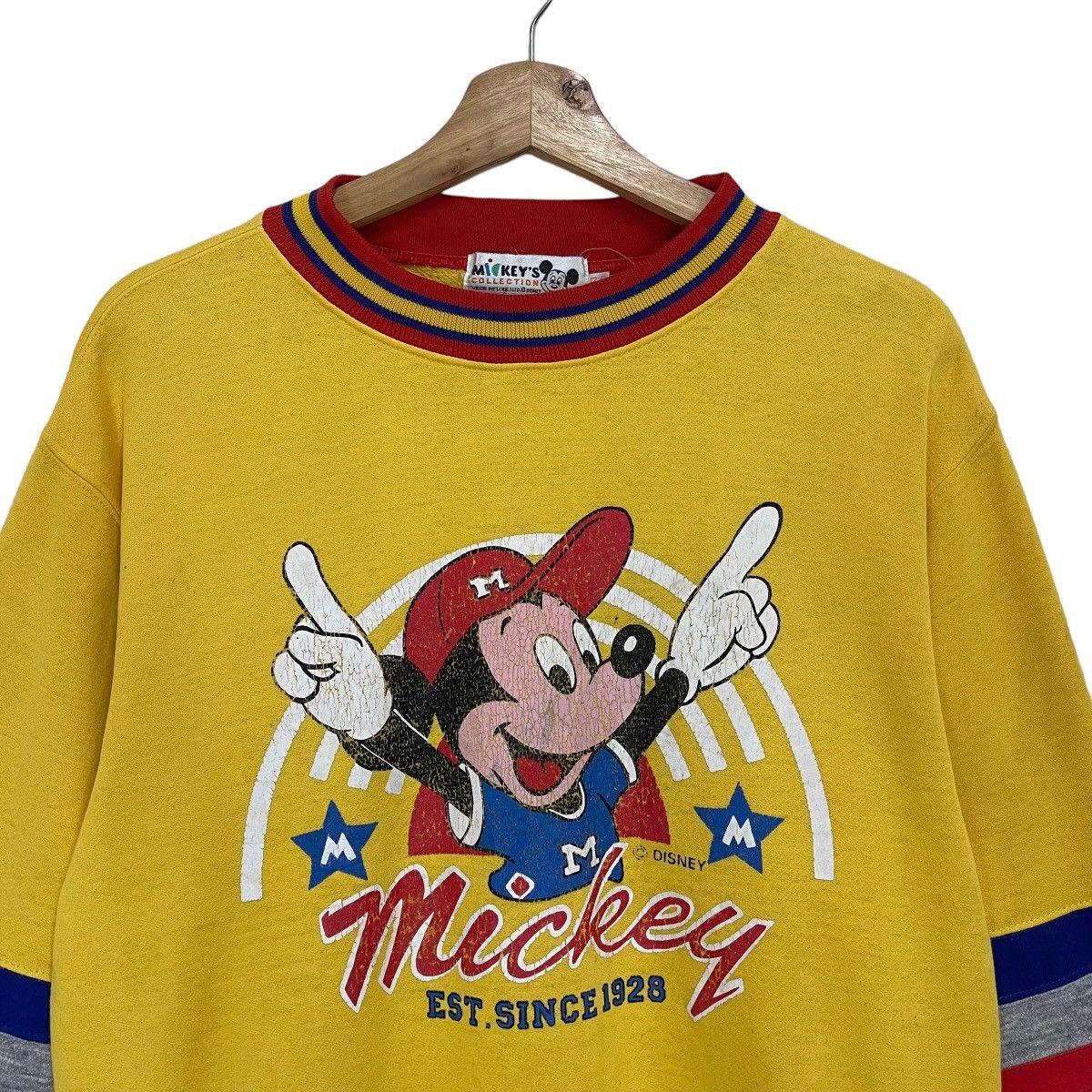 Disney × Mickey Mouse × Warner Bros Vintage 90s Mickey Mouse Big Logo Crewneck Sweatshirt Size US M / EU 48-50 / 2 - 4 Thumbnail