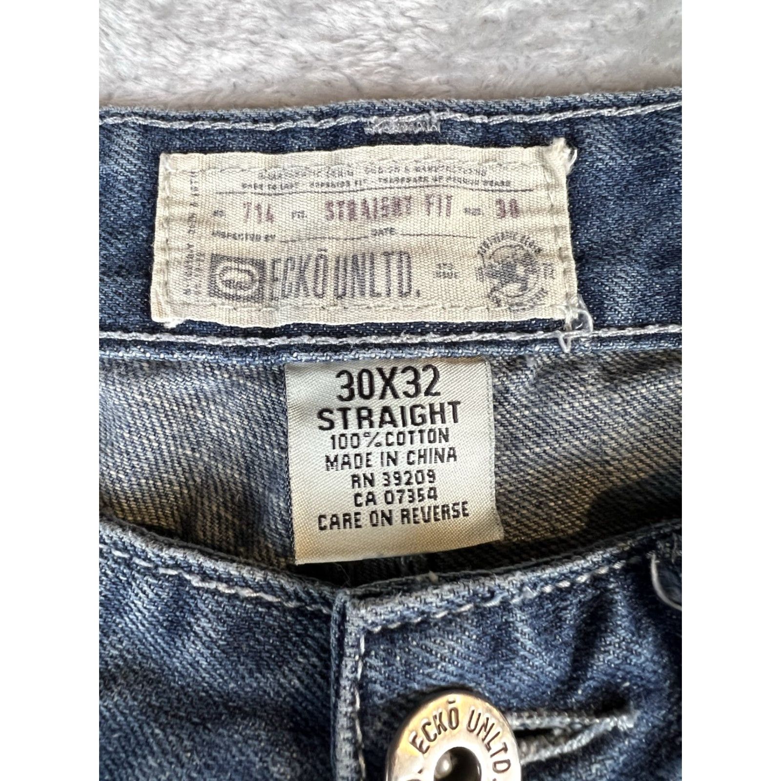 Ecko Unltd. VINTAGE Ecko Unltd. Jeans Mens 30x32 Straight Fit Distressed Blue Medium Wash Denim 90s Urban Hip Hop Size US 30 / EU 46 - 4 Thumbnail