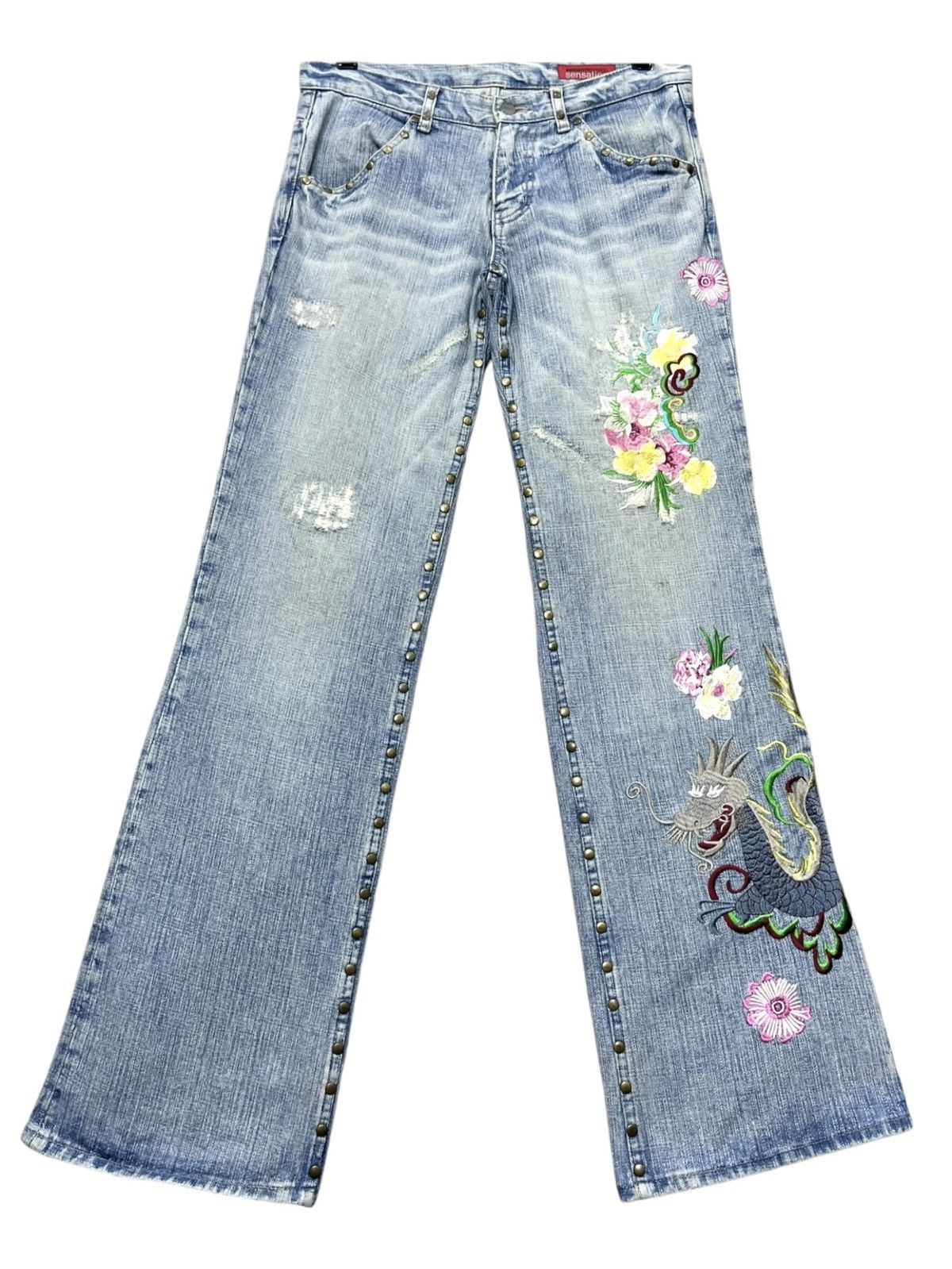 semanticdesign SEMANTIC SENSATION Karakuri Embroidery Studded Flare Size US 31 - 5 Thumbnail