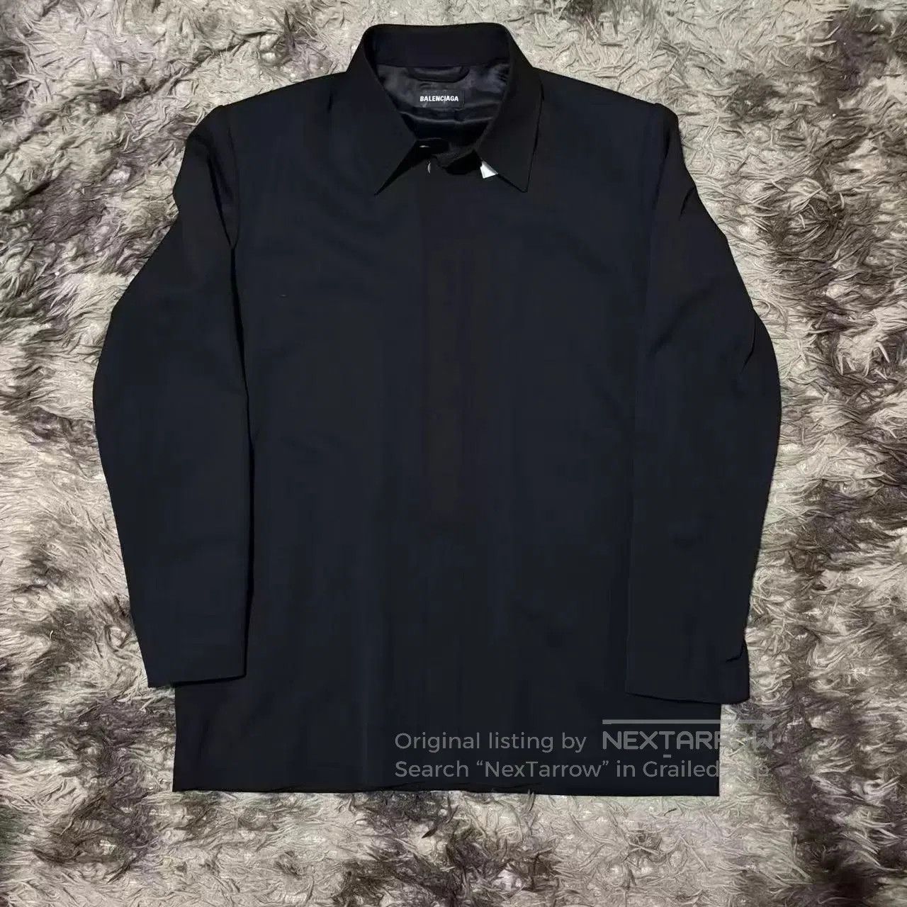Balenciaga Black Long Sleeve Collared Shirt. Size US S / EU 44-46 / 1 - 1 Thumbnail