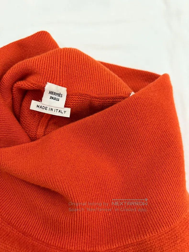 Hermes Hermes Classic Orange Wool and Cashmere High-waisted Pants Size 25" / US 0 / IT 36 - 6 Thumbnail