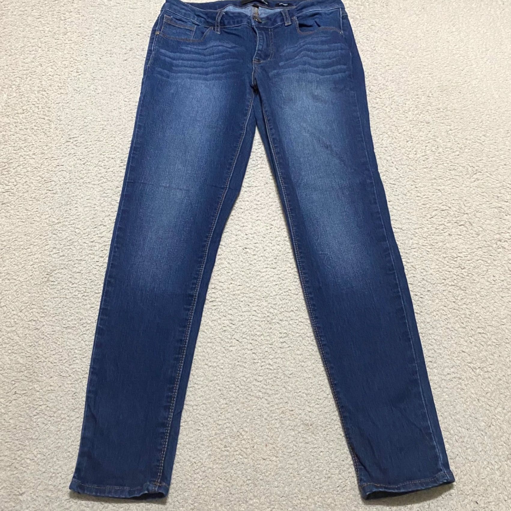 Vintage 1822 Denim Jeans Womens sz 8 Blue Denim Dark Wash Adrianna Skinny Mid Rise Size 30" / US 8 / IT 44 - 2 Thumbnail