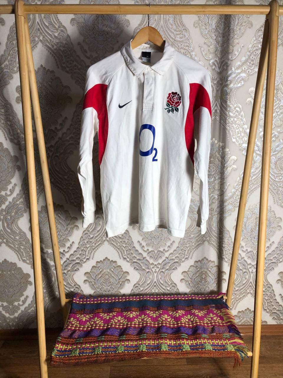 VERY RARE NIKE ENGLAND RETRO RUGBY JERSEY BLOKECORE Y2K 90s