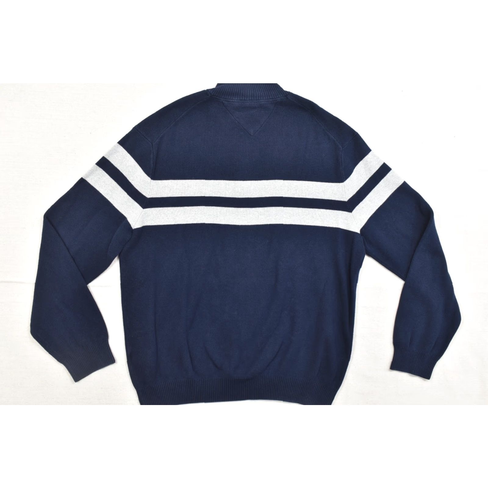 Tommy Hilfiger Tommy Hilfiger Men's XXL Navy 1/4 Zip Pullover Sweatshirt Sweater Knit Mock Neck Logo Long Sleeve Cotton Pullover Winter Fall Spring Casual Size US XXL / EU 58 / 5 - 5 Thumbnail