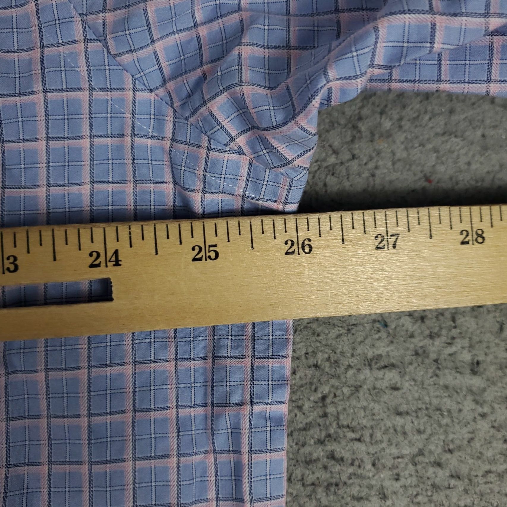 Pinko Thomas Pink Shirt Mens 18 Blue Pink Plaid French Cuff Button Up Long Sleeve Shirt Size US XXL / EU 58 / 5 - 5 Thumbnail