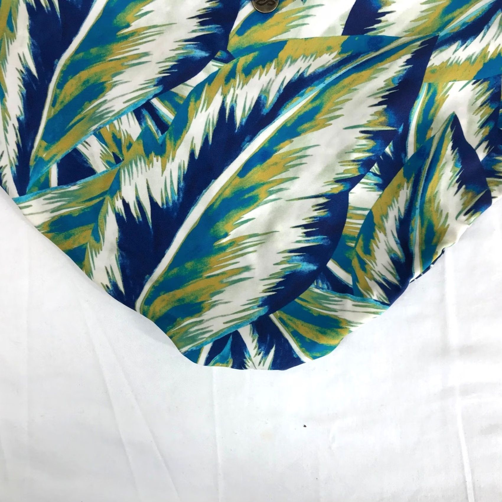 Prana VINTAGE prAna Breya Reversible Bikini Bottom Tropic Panama Blue Palm Leaf Large NWT Size 36" / US 14 / IT 50 - 5 Thumbnail