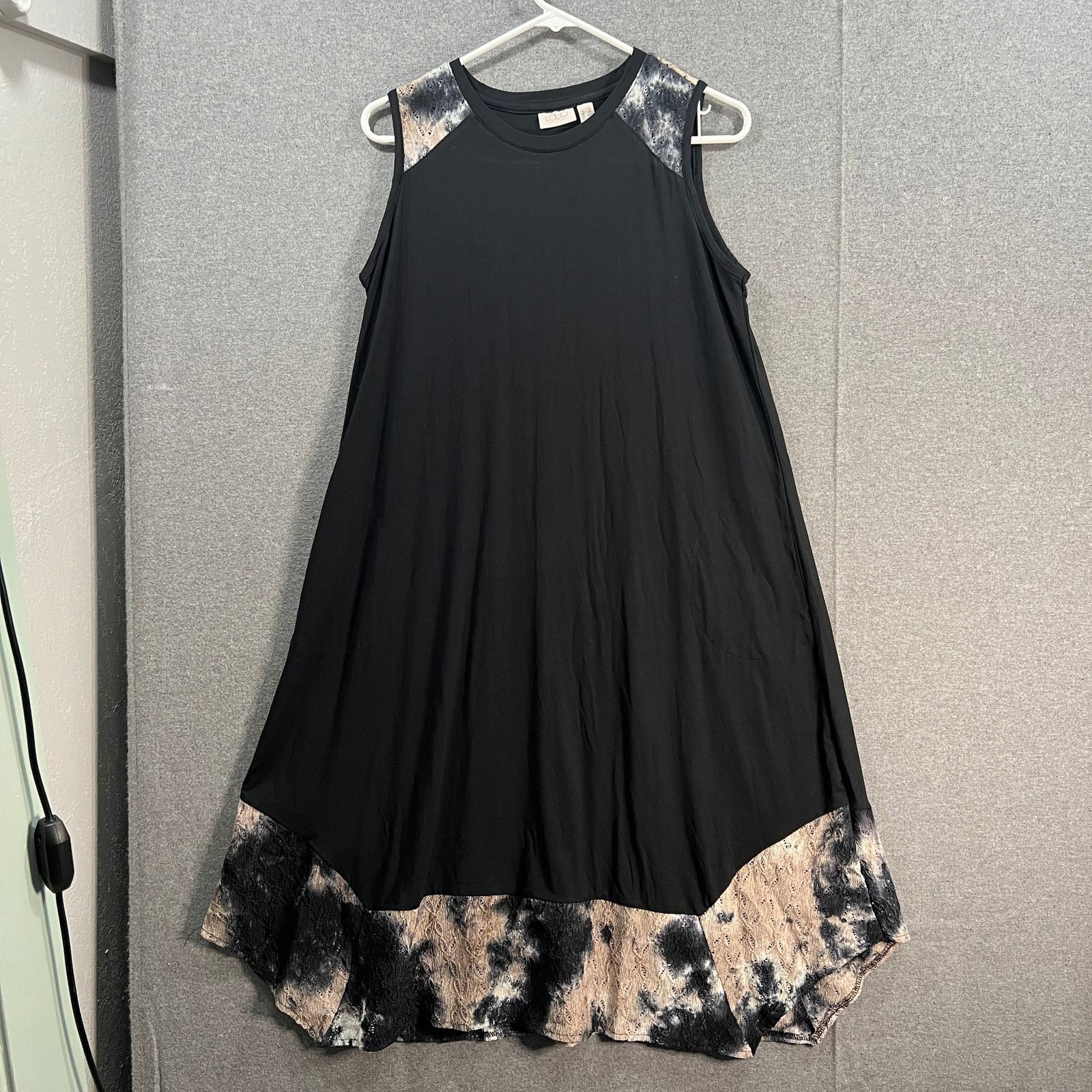 Other LOGO by Lori Goldstein Petite Rayon Dress with Tie-Dye Hem Size S / US 4 / IT 40 - 1 Thumbnail