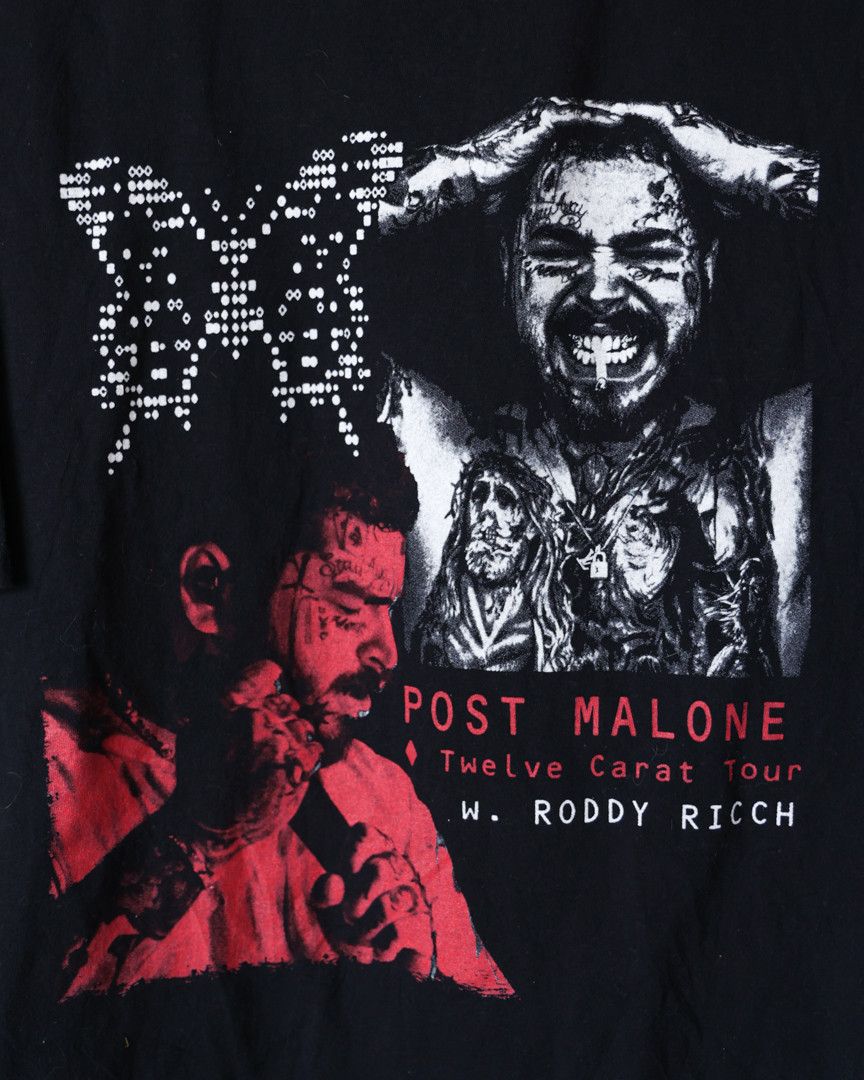 Rap Tees Post Malone Twelve Carat Tour ft. Roddy Rich Size US XL / EU 56 / 4 - 3 Thumbnail