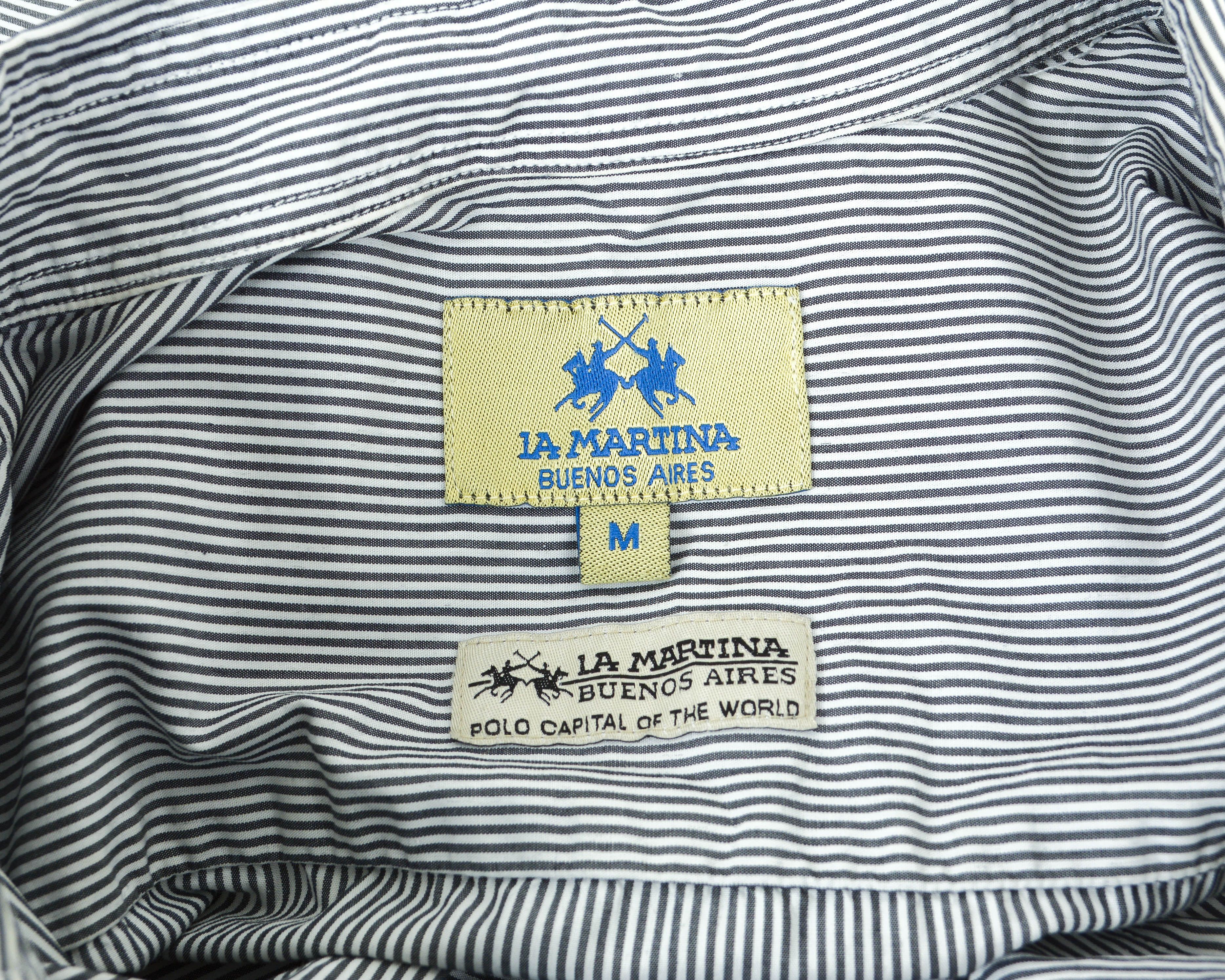 La Martina Casual Shirt M Pinstriped Long Sleeved Button up Dress Size US M / EU 48-50 / 2 - 2 Thumbnail